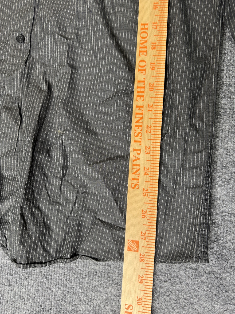 BCBGMAXAZRIA Shirt Mens L Gray Pinstripe Long Sleeve Button Up Modern Fit - Picture 8 of 14